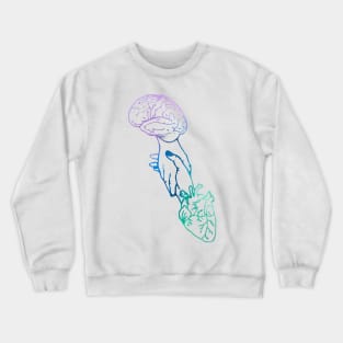 Brain DNA Heart Hand Balance Crewneck Sweatshirt